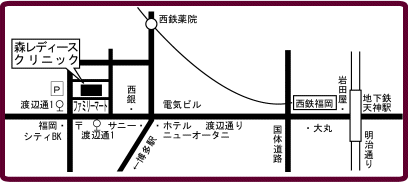 森レディースクリニックMAP